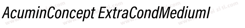 AcuminConcept ExtraCondMediumItalic字体转换
